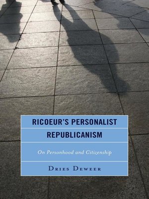 cover image of Ricoeur's Personalist Republicanism